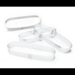 Cercle À Patisserie*SCRAPCOOKING Cercles à Tarte Individuels Perforés Eclair 15 x 4 cm (x4)