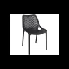 Mobilier Terrasse Restaurant*SIESTA Chaise de Jardin Empilable Air Noir