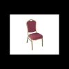 Mobilier Évènementiel|Mobilier Restaurant*LYROSE Chaise Empilable Dorée avec Assise Bordeaux Elysée