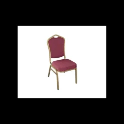 Mobilier Évènementiel|Mobilier Restaurant*LYROSE Chaise Empilable Dorée avec Assise Bordeaux Elysée