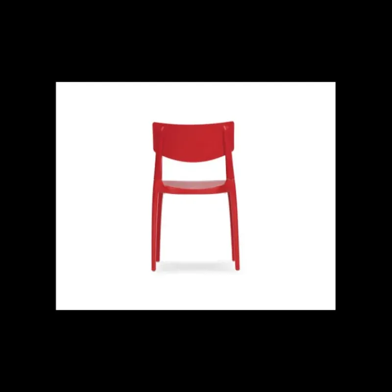 Mobilier Terrasse Restaurant*EZPELETA Chaise en Polypropylène Town Rouge