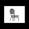 Mobilier Terrasse Restaurant*LYROSE Chaise Tressée Bamboo Noir et Blanc