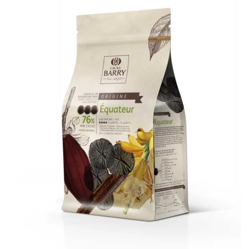 Chocolat De Couverture*BARRY Chocolat Noir Origine Equateur 76% 1 kg
