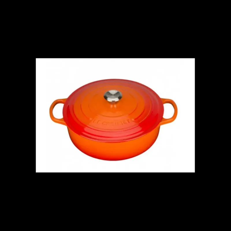 Cocotte En Fonte*LE CREUSET Cocotte en fonte Basse 30 cm Volcanique Signature