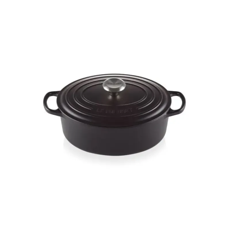 Cocotte En Fonte*LE CREUSET Cocotte en fonte Ovale 29 cm Noir mat Signature