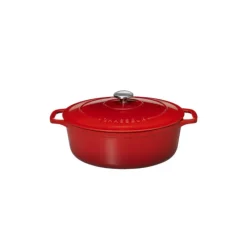 Cocotte En Fonte*CHASSEUR Cocotte en Fonte Ovale 33 cm Rubis