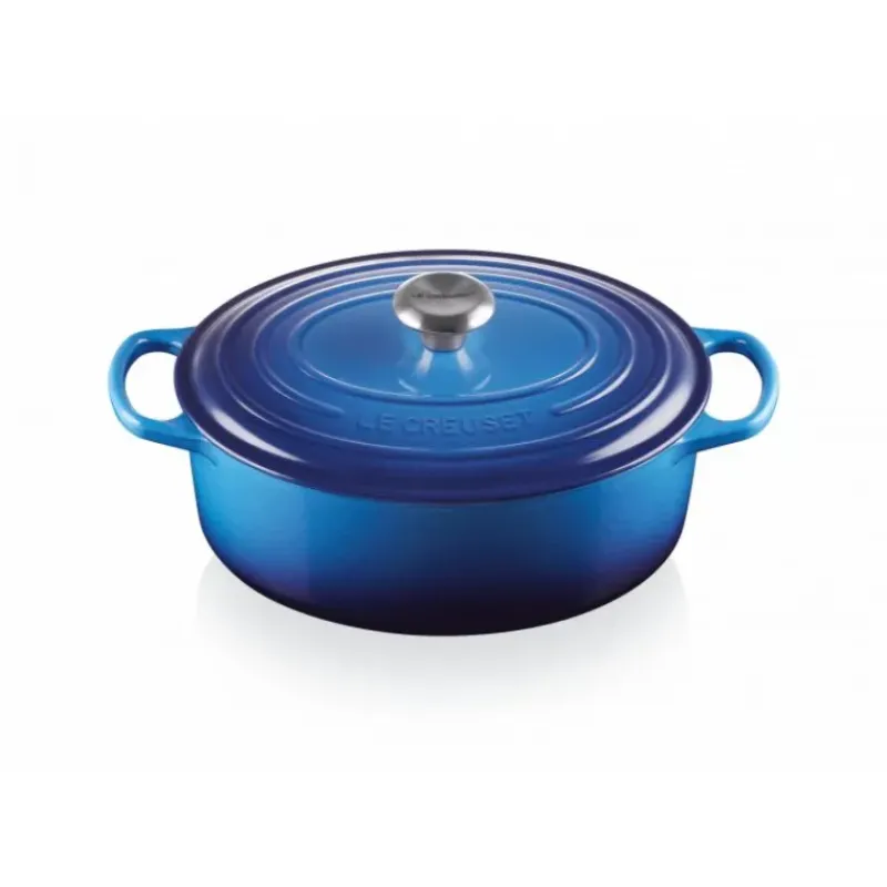 Cocotte En Fonte*LE CREUSET Cocotte en Fonte Ovale 29 cm Azur Signature