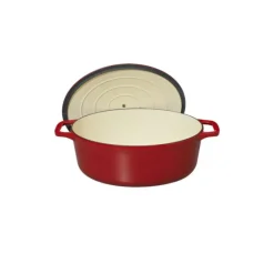 Cocotte En Fonte*CHASSEUR Cocotte en Fonte Ovale 27 cm Rouge