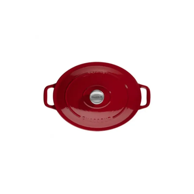 Cocotte En Fonte*CHASSEUR Cocotte en Fonte Ovale 35 cm Rouge