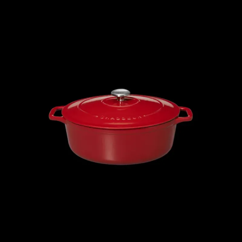 Cocotte En Fonte*CHASSEUR Cocotte en Fonte Ovale 35 cm Rouge