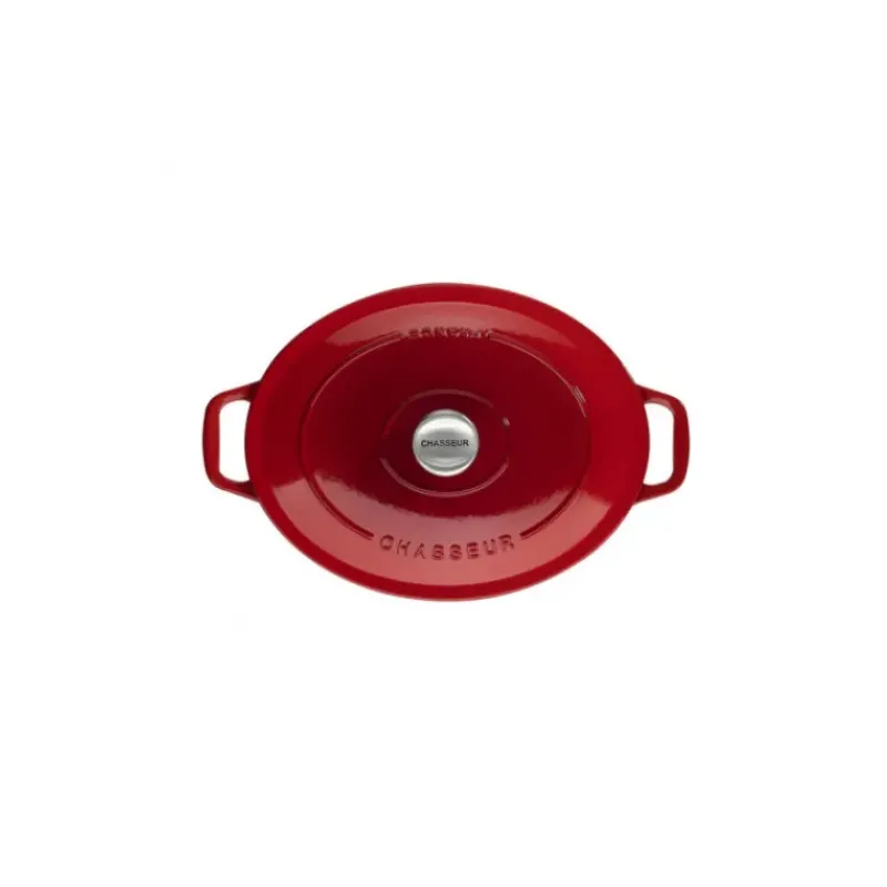 Cocotte En Fonte*CHASSEUR Cocotte en Fonte Ovale 35 cm Rubis
