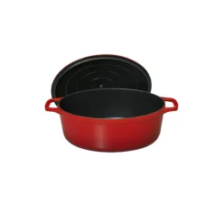 Cocotte En Fonte*CHASSEUR Cocotte en Fonte Ovale 35 cm Rubis