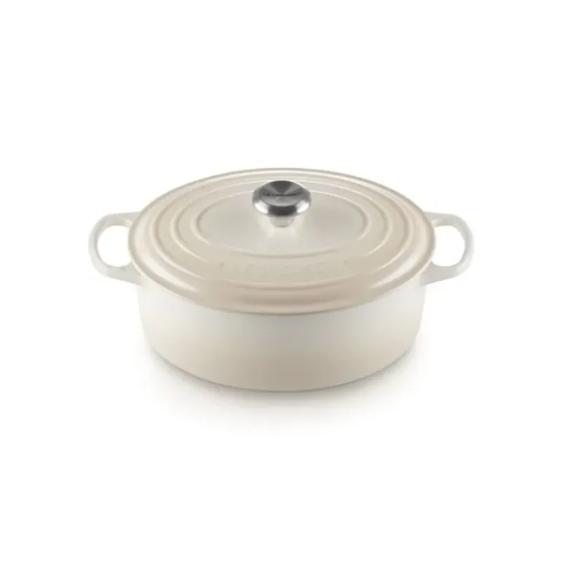 Cocotte En Fonte*LE CREUSET Cocotte en fonte Ovale 29 cm Meringue Signature