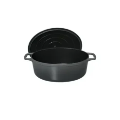 Cocotte En Fonte*CHASSEUR Cocotte en Fonte Ovale 27 cm Caviar