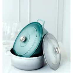 Cocotte En Fonte*CHASSEUR Cocotte en Fonte Ovale 33 cm Quartz