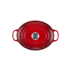 Cocotte En Fonte*LE CREUSET Cocotte en Fonte Ovale Basse 27 cm Cerise Signature