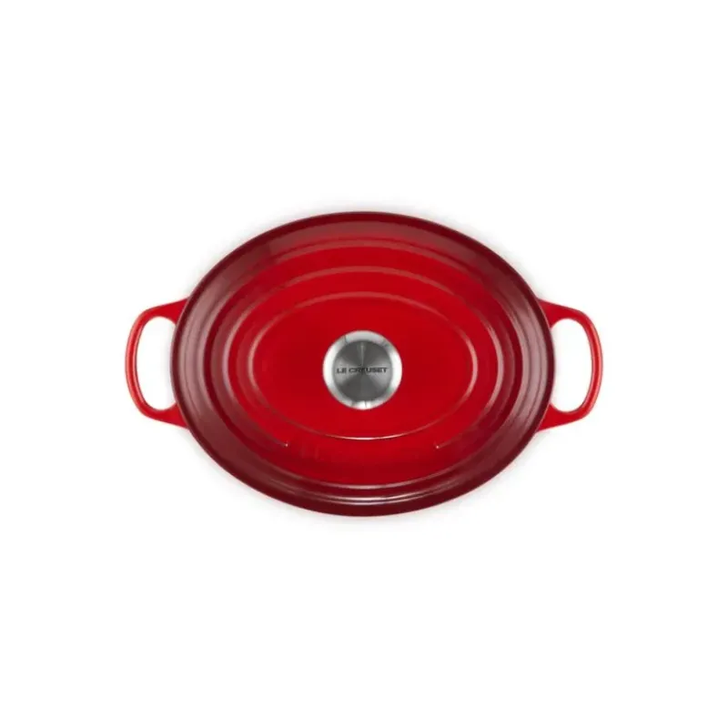 Cocotte En Fonte*LE CREUSET Cocotte en Fonte Ovale Basse 27 cm Cerise Signature