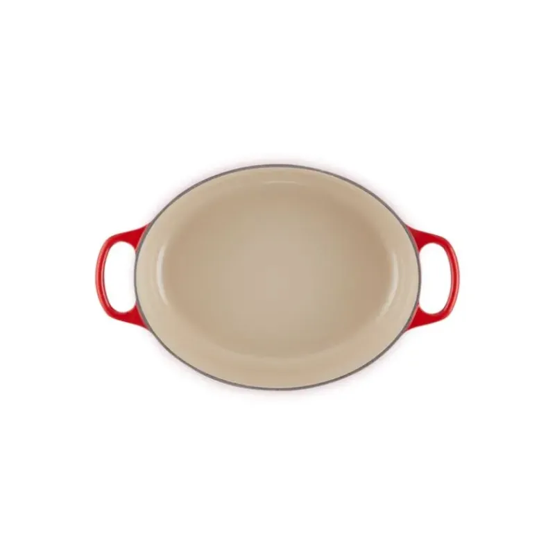 Cocotte En Fonte*LE CREUSET Cocotte en Fonte Ovale Basse 27 cm Cerise Signature