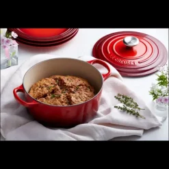 Cocotte En Fonte*LE CREUSET Cocotte en Fonte Ronde 20 cm Cerise Signature