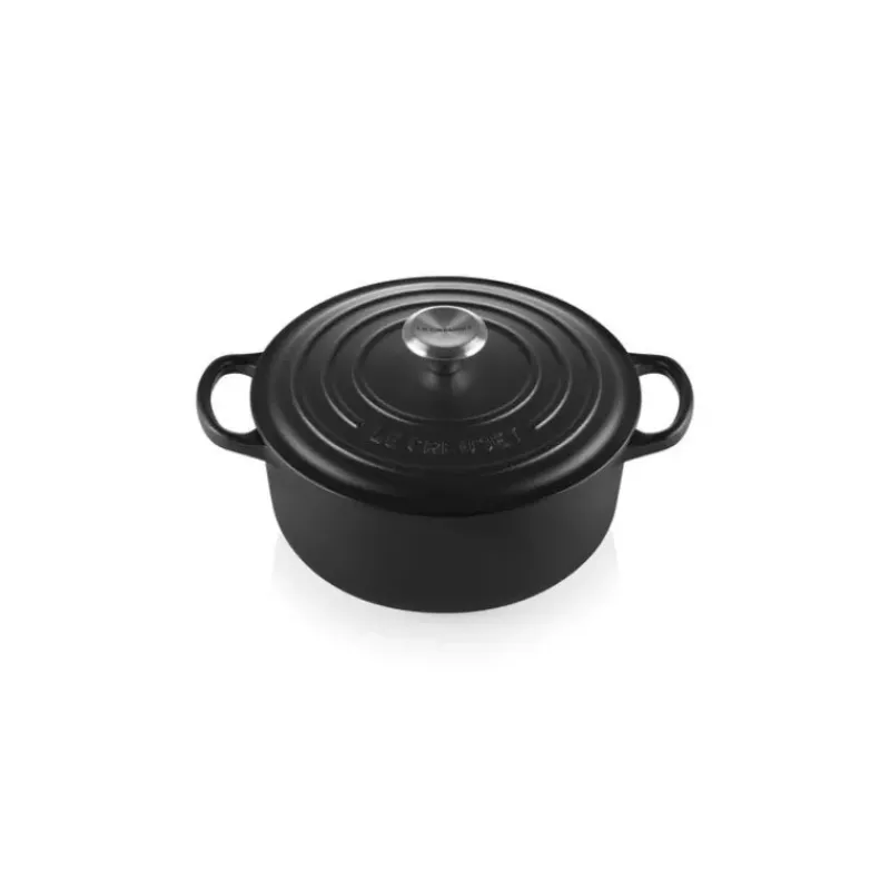 Cocotte En Fonte*LE CREUSET Cocotte en fonte Ronde 28 cm Noir mat Signature