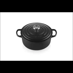 Cocotte En Fonte*LE CREUSET Cocotte en fonte Ronde 20 cm Noir mat Signature