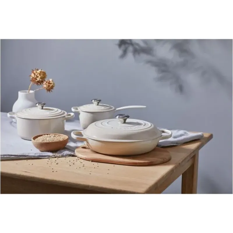 Cocotte En Fonte*LE CREUSET Cocotte en fonte Ronde 22 cm Meringue Signature