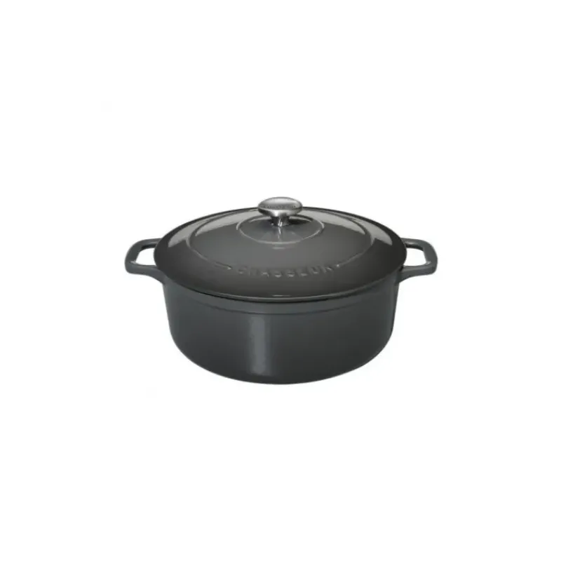 Cocotte En Fonte*CHASSEUR Cocotte en Fonte Ronde 24 cm Caviar