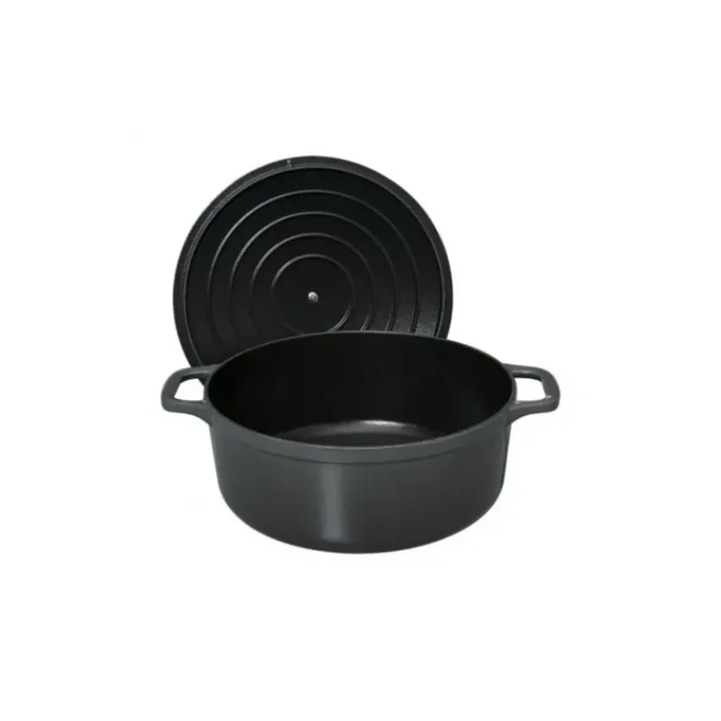 Cocotte En Fonte*CHASSEUR Cocotte en Fonte Ronde 24 cm Caviar