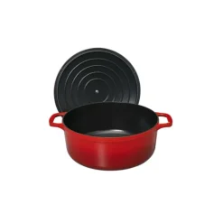 Cocotte En Fonte*CHASSEUR Cocotte en Fonte Ronde 28 cm Rubis