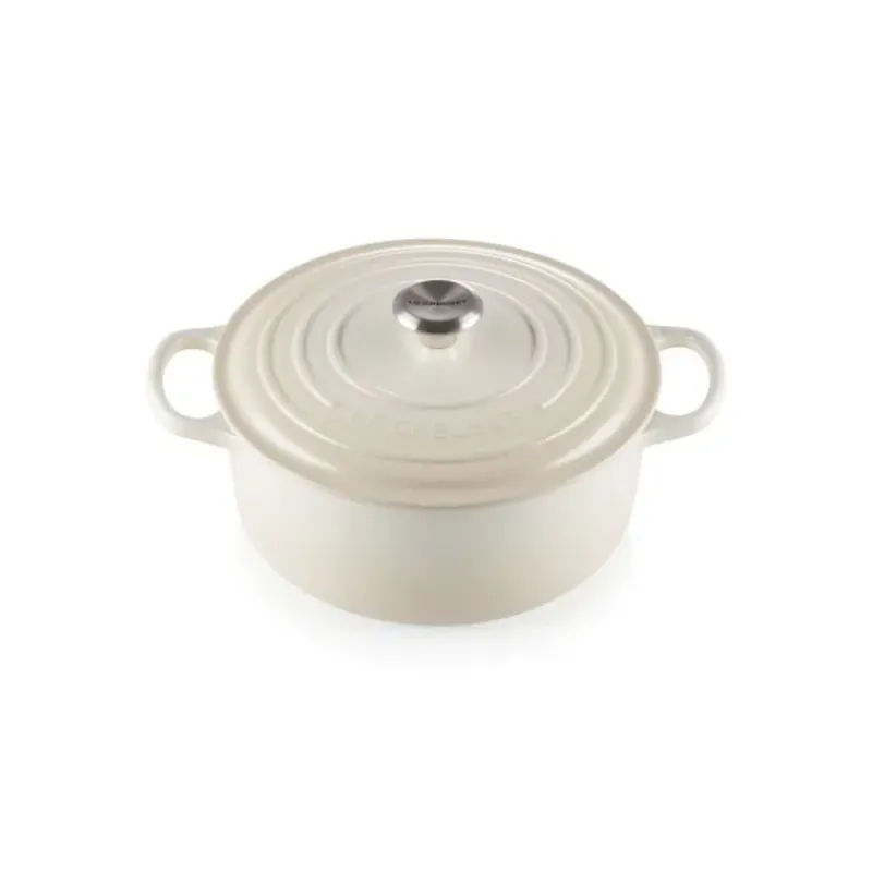 Cocotte En Fonte*LE CREUSET Cocotte en fonte Ronde 26 cm Meringue Signature