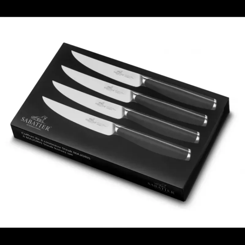 Couverts*SABATIER Coffret 4 Couteaux à Steak 12 cm Majoris