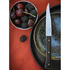 Couverts*OPINEL Coffret 4 Couteaux de Table Frêne Sombre Facette