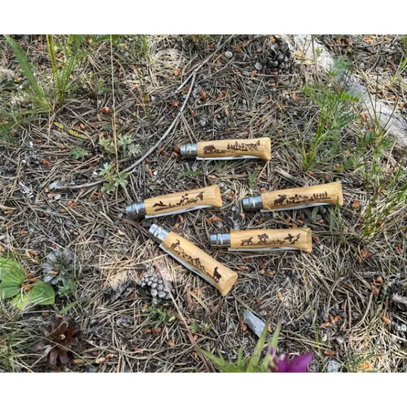 Couverts*OPINEL Coffret 6 Couteaux Gravure Animalia