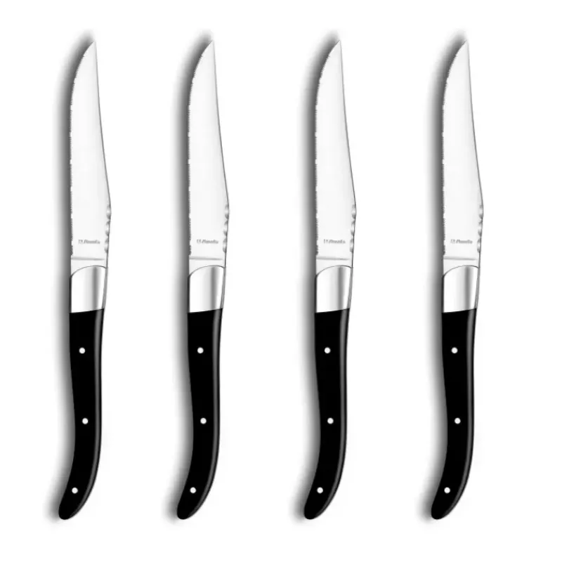 Couverts*AMEFA Coffret 4 Couteaux Steak Royal Steak Noir 22,5 cm