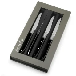 Couverts*AMEFA Coffret 4 Couteaux Steak Royal Steak Noir 22,5 cm