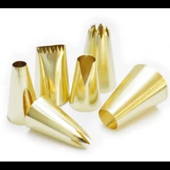 Douilles Pâtisserie*SCRAPCOOKING Coffret 6 Douilles Pâtissières Inox Dorées