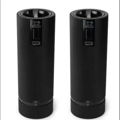 Moulin*PEUGEOT Coffret 2 Moulins Electriques Sel & Poivre Noir Mat 15 cm