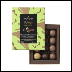 Chocolats À Offrir|Confiserie*VALRHONA Coffret 12 Truffes Enrobage Chocolat 150 g
