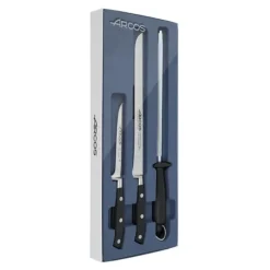 Affûtage Aiguiseur*ARCOS Coffret Couteaux Spécial Jambon Riviera Noir (x3)