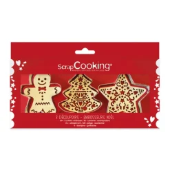 Emporte Pièce - Découpoir Pâtisserie*SCRAPCOOKING Coffret Kit Biscuit 3 pièces Noël