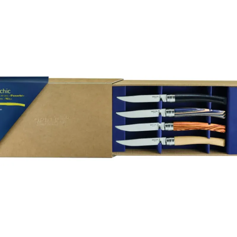 Couverts*OPINEL Coffret Panaché 4 Couteaux de Table Table Chic