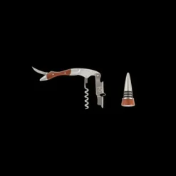 Accessoires Vin*LE CREUSET Coffret Sommelier Double Levier en Bois et Bouchon