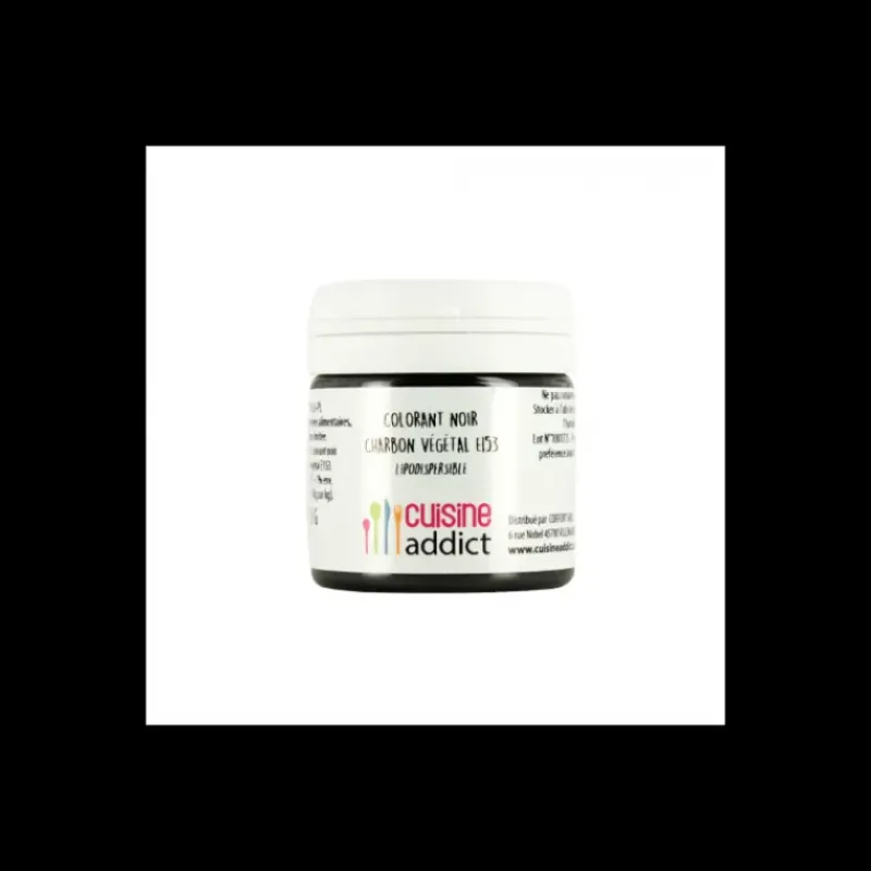 Colorants Alimentaires*CUISINEADDICT Colorant alimentaire Noir Charbon Végétal E153 20g Poudre Lipodispersible