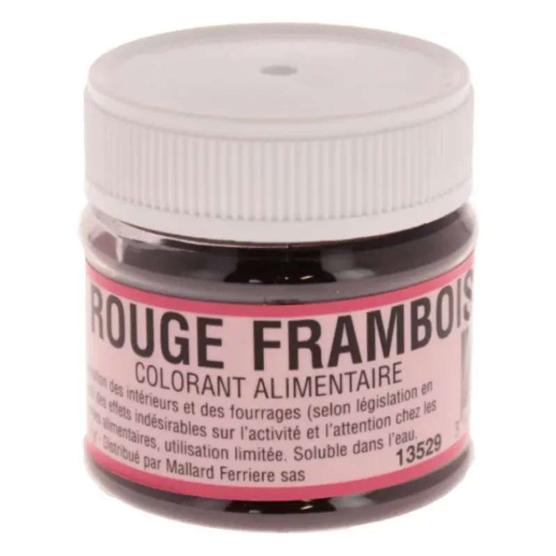 Colorants Alimentaires*MALLARD FERRIERE Colorant alimentaire Rouge Framboise E122 Poudre Hydrosoluble 20g
