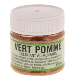 Colorants Alimentaires*MALLARD FERRIERE Colorant alimentaire Vert Pomme E102/E131/E129 Poudre Hydrosoluble 20g