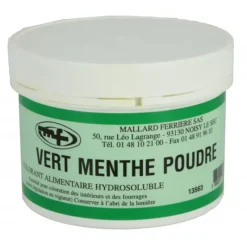 Colorants Alimentaires*MALLARD FERRIERE Colorant alimentaire Vert Menthe E102/E131 Poudre Hydrosoluble 100g