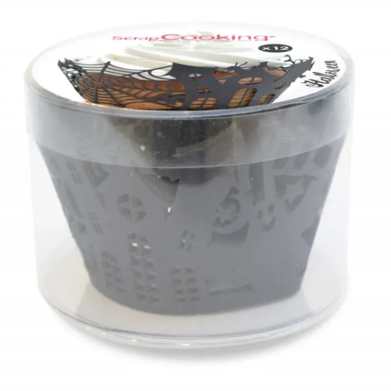 Moules En Papier*SCRAPCOOKING Contour Cupcake Halloween x12