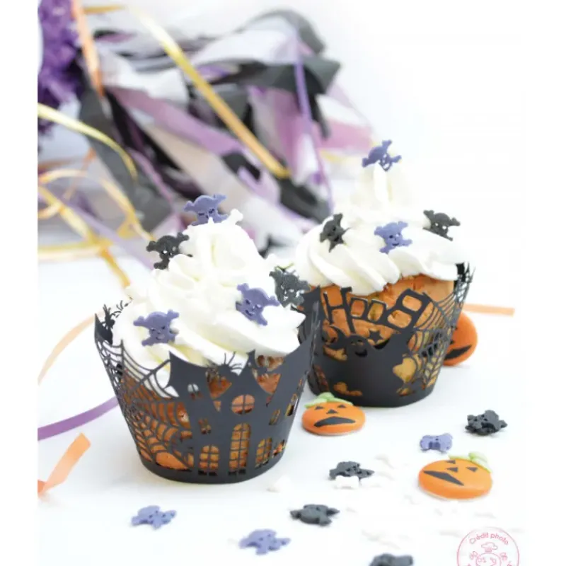 Moules En Papier*SCRAPCOOKING Contour Cupcake Halloween x12