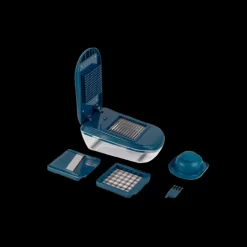 Coupe Légumes*MASTRAD Coupe-Légumes Multifonction Bleu avec Réservoir