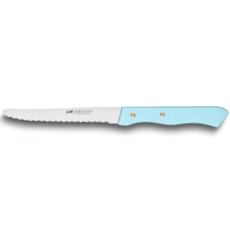 Couverts*SABATIER Couteau de Table Cranté 10,5 cm Turquoise
